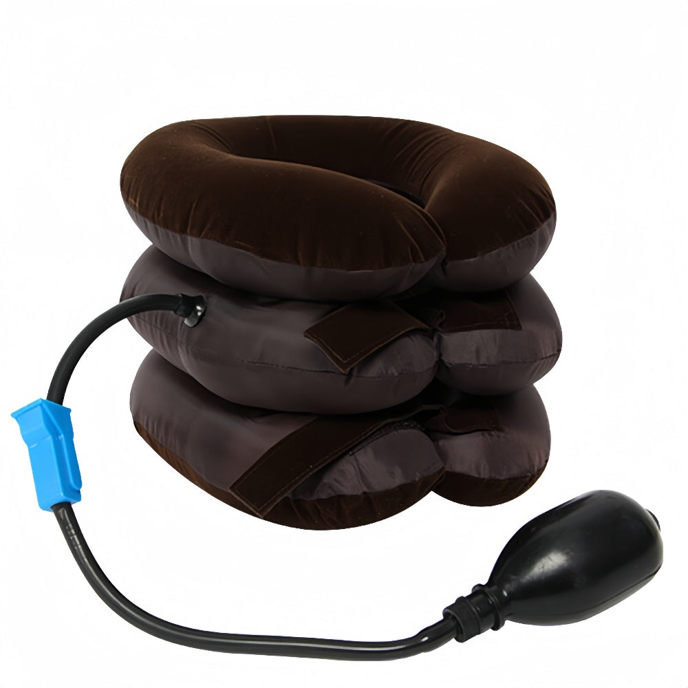 3 Layers Neck Corrector Air Inflatable Cervical Vertebra Traction Soft Brace Pillow - The Grand Bazaar of Australia