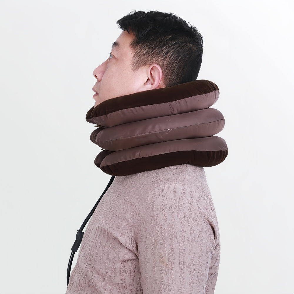 3 Layers Neck Corrector Air Inflatable Cervical Vertebra Traction Soft Brace Pillow - The Grand Bazaar of Australia