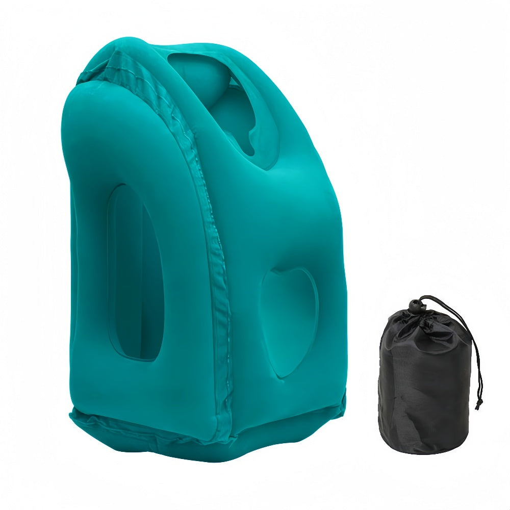 Portable Chin Support Inflatable Travel Neck Pillow Office Nap Rest Support Pillow - The Grand Bazaar of Australia