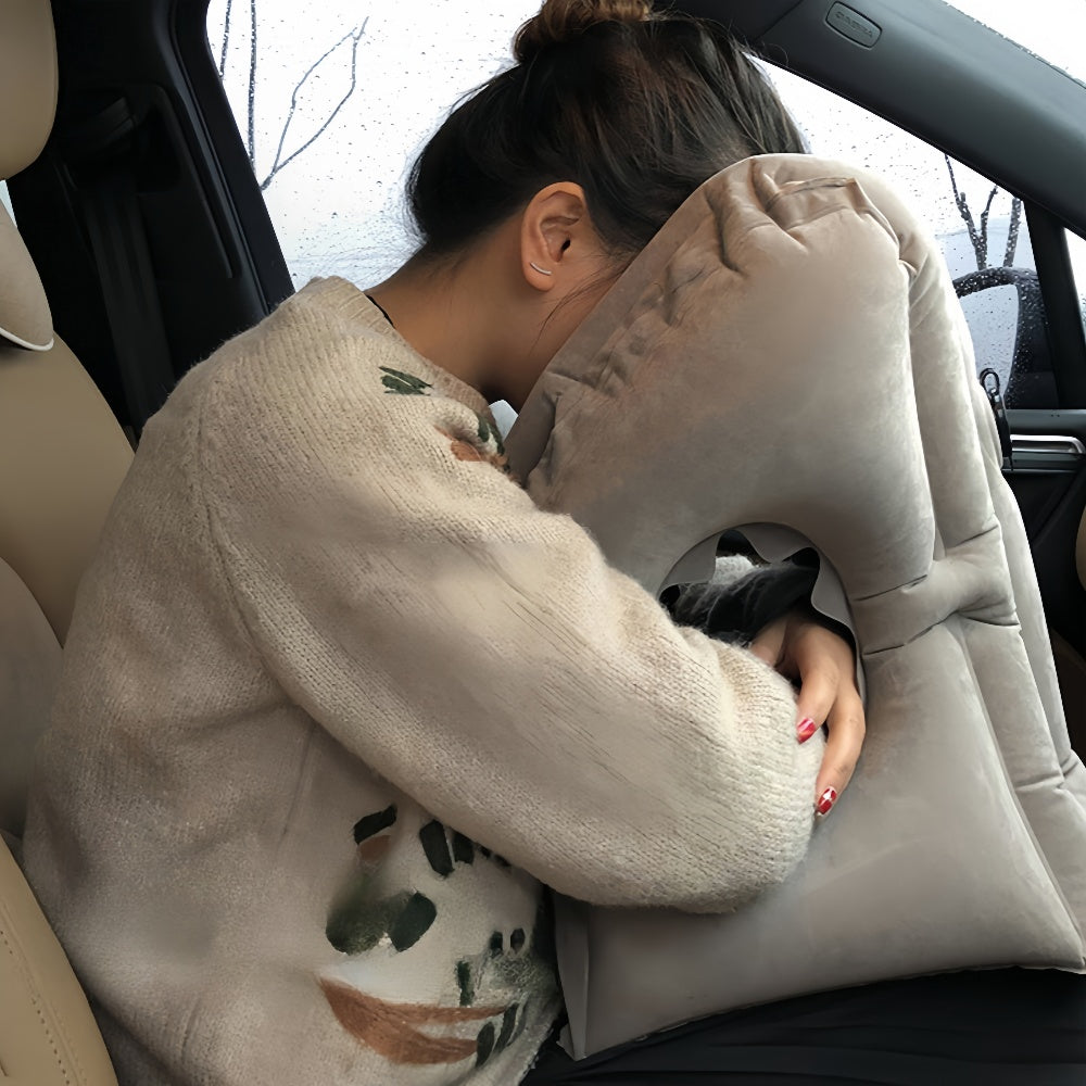 Portable Chin Support Inflatable Travel Neck Pillow Office Nap Rest Support Pillow - The Grand Bazaar of Australia
