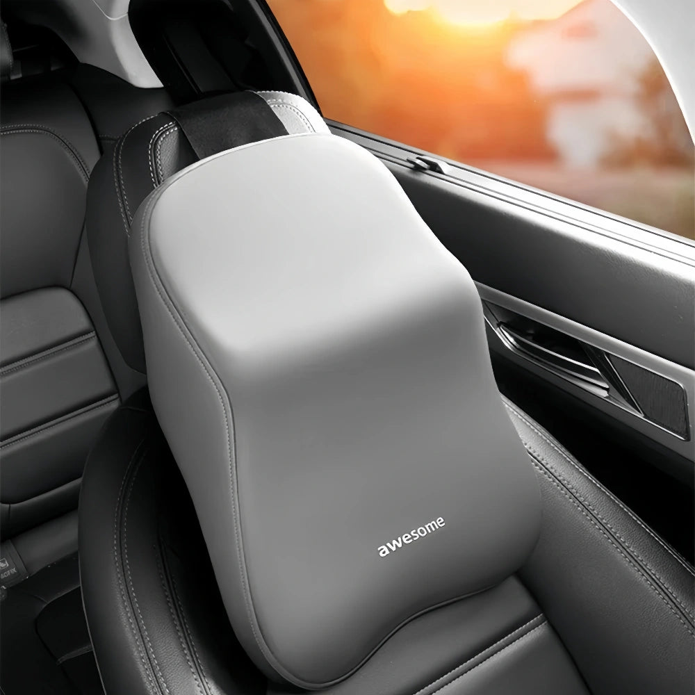 Car Lumbar Back Support Memory Foam Soft Headrest Neck Pillow Cushion - The Grand Bazaar of Australia