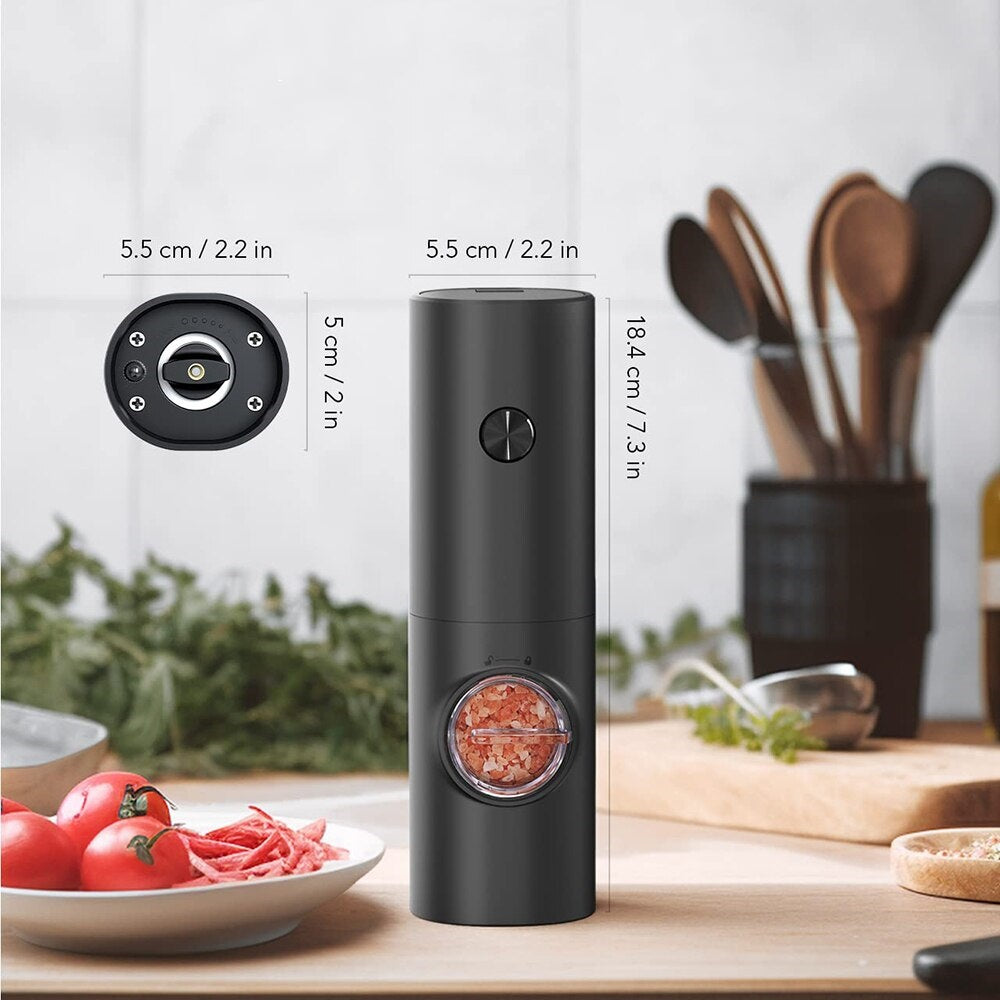 Coarseness Adjustable Refillable Electric Salt And Pepper Grinder - The Grand Bazaar of Australia