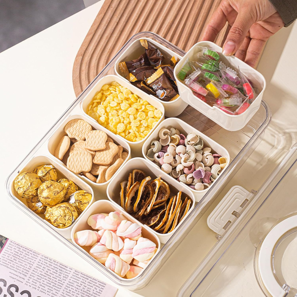 8-Grid Divided Serving Tray Storage Box - The Grand Bazaar of Australia