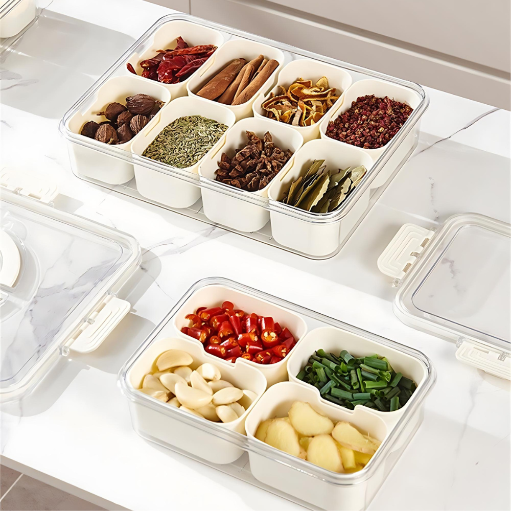 8-Grid Divided Serving Tray Storage Box - The Grand Bazaar of Australia