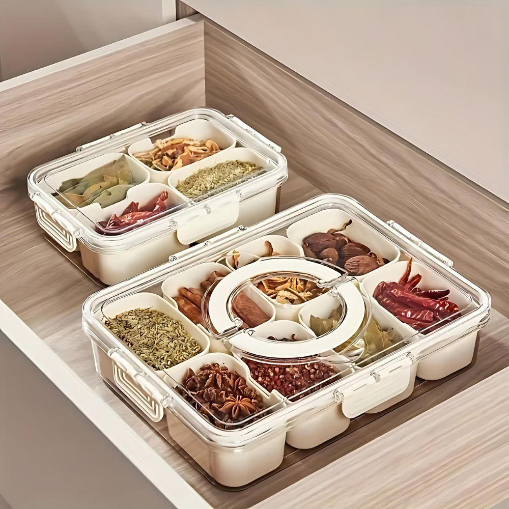 8-Grid Divided Serving Tray Storage Box - The Grand Bazaar of Australia