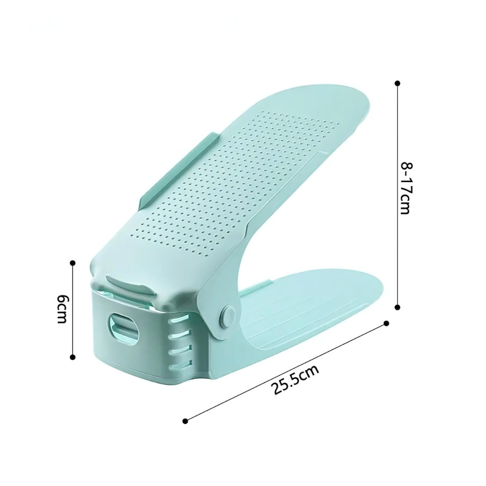 7 Pcs Double-Layer Integrated Adjustable Plastic Shoe Rack - The Grand Bazaar of Australia