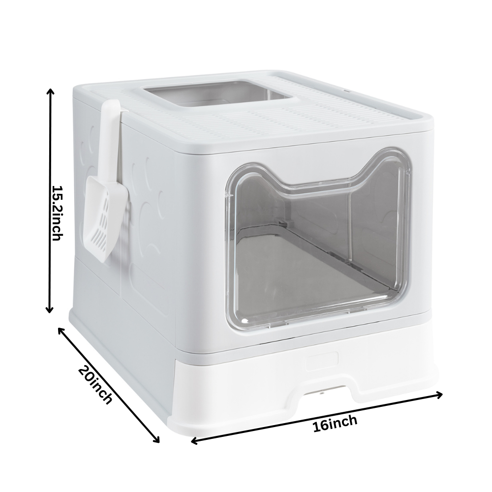 Large Space Foldable Cat Litter Box with Front Entry & Top Exit with Tray - The Grand Bazaar of Australia