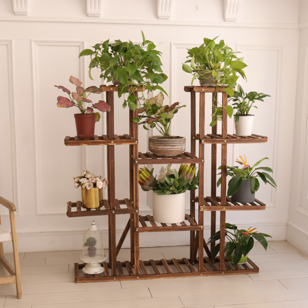 16 Potted Wood Flower Rack Plant Display Storage Shelves - The Grand Bazaar of Australia