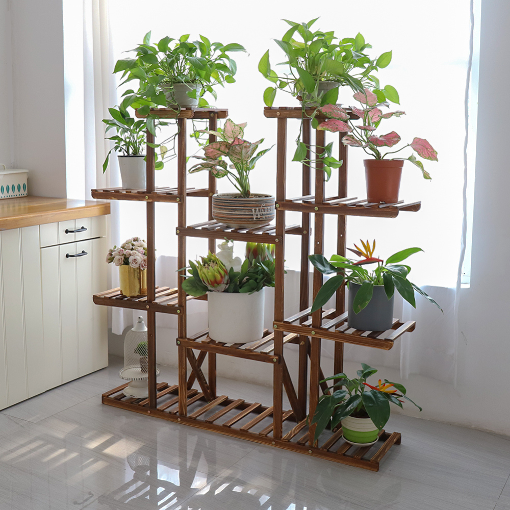 16 Potted Wood Flower Rack Plant Display Storage Shelves - The Grand Bazaar of Australia