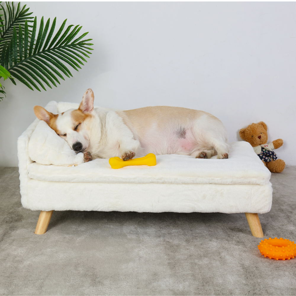 Elevated Pet Bed Nordic Pet Stool Bed with Waterproof Cozy Pad - The Grand Bazaar of Australia