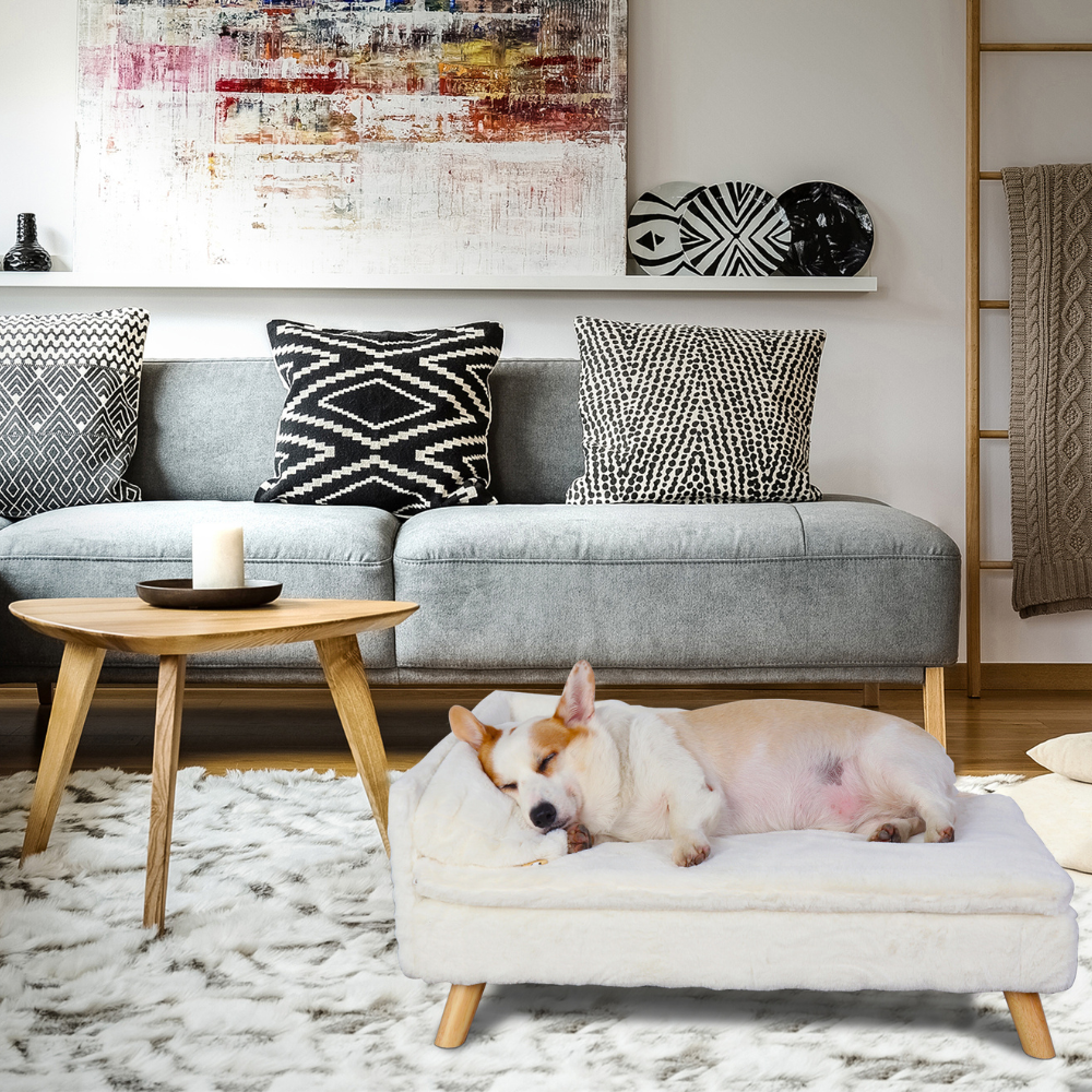 Elevated Pet Bed Nordic Pet Stool Bed with Waterproof Cozy Pad - The Grand Bazaar of Australia