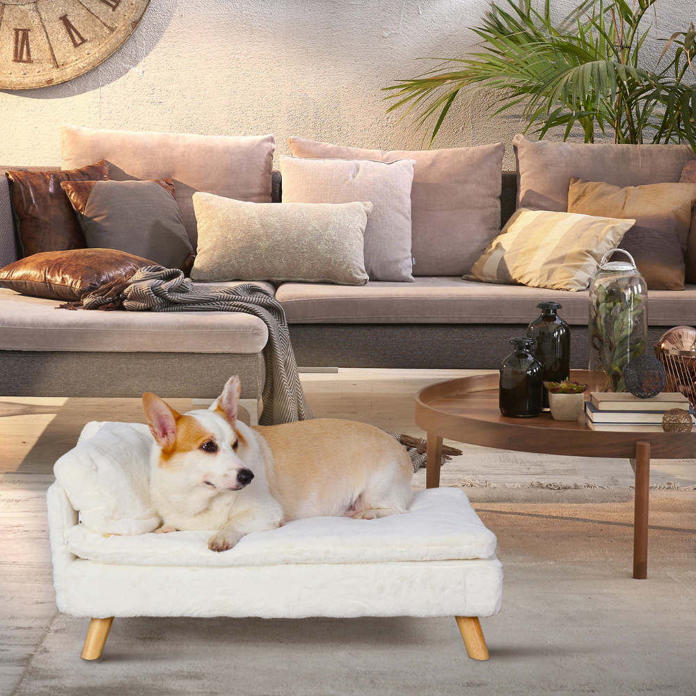 Elevated Pet Bed Nordic Pet Stool Bed with Waterproof Cozy Pad - The Grand Bazaar of Australia