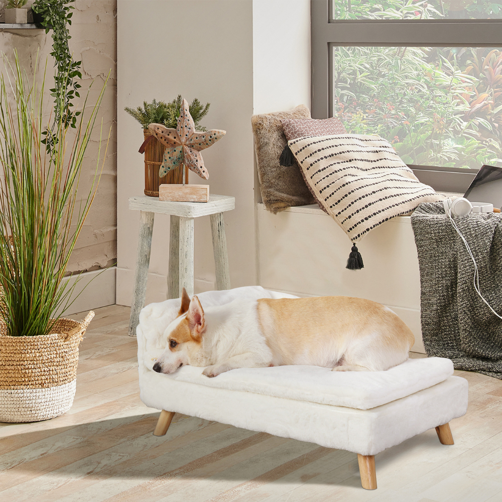 Elevated Pet Bed Nordic Pet Stool Bed with Waterproof Cozy Pad - The Grand Bazaar of Australia