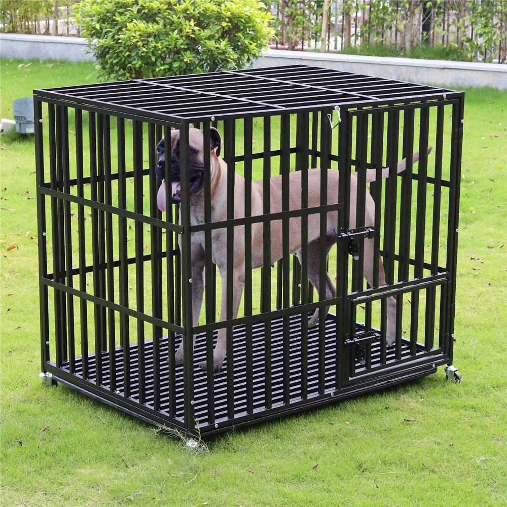 Heavy Duty Pet Dog Cage Strong Metal Crate Kennel Playpen with Wheels &Tray - The Grand Bazaar of Australia
