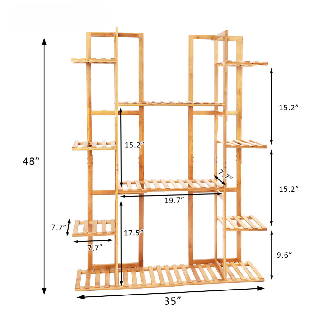 9 Tier Extra Large Bamboo Plant Stand - The Grand Bazaar of Australia