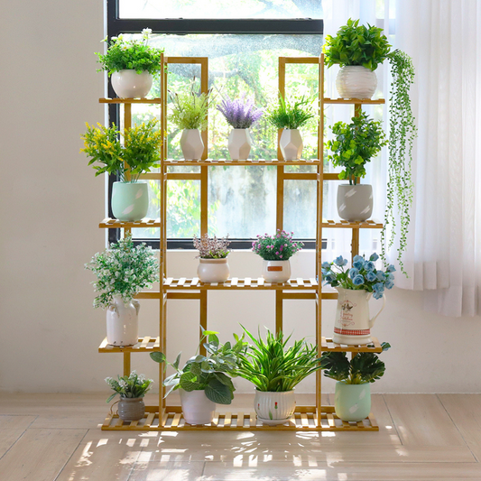 9 Tier Extra Large Bamboo Plant Stand - The Grand Bazaar of Australia
