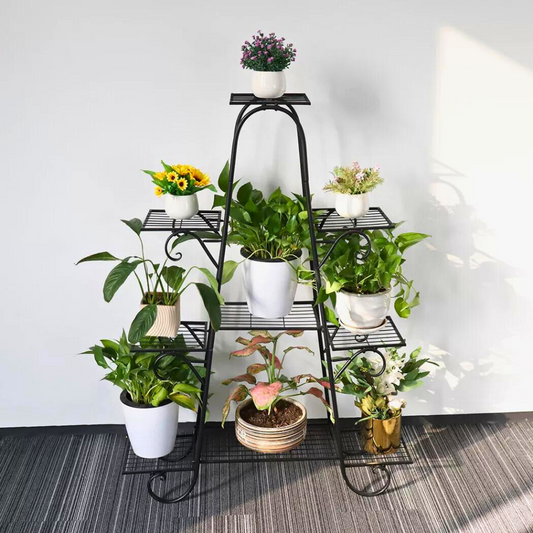 9 Tier Metal Plant Shelf Stand Multilayer Potted Display Rack Patio - The Grand Bazaar of Australia