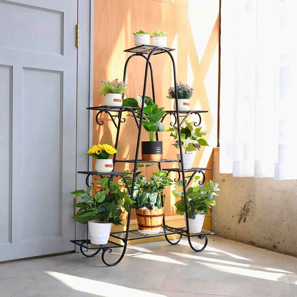 9 Tier Metal Plant Shelf Stand Multilayer Potted Display Rack Patio - The Grand Bazaar of Australia