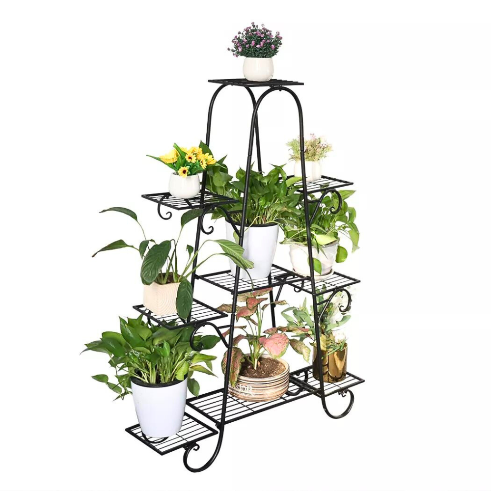 9 Tier Metal Plant Shelf Stand Multilayer Potted Display Rack Patio - The Grand Bazaar of Australia