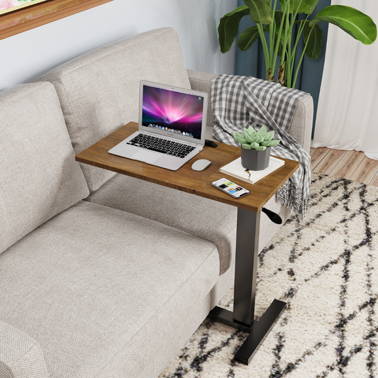 Split Top Tilting Adjustable Overbed Table with Wheels - The Grand Bazaar of Australia