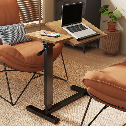 Split Top Tilting Adjustable Overbed Table with Wheels - The Grand Bazaar of Australia