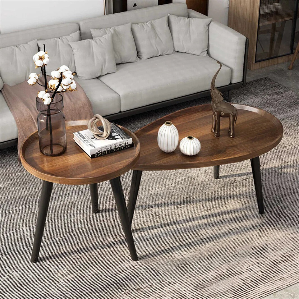 Modern Irregular Drop-shaped Coffee Table Set - The Grand Bazaar of Australia