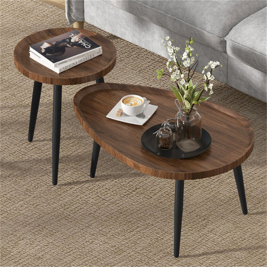 Modern Irregular Drop-shaped Coffee Table Set - The Grand Bazaar of Australia