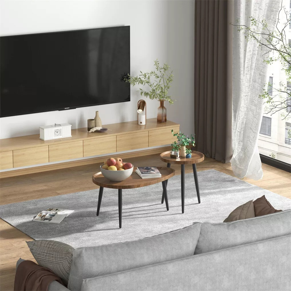 Modern Irregular Drop-shaped Coffee Table Set - The Grand Bazaar of Australia