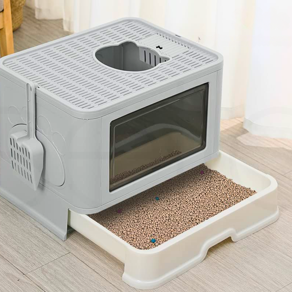 Stylish Cat Litter Box Enclosure with Portable Scoop Drawer - The Grand Bazaar of Australia