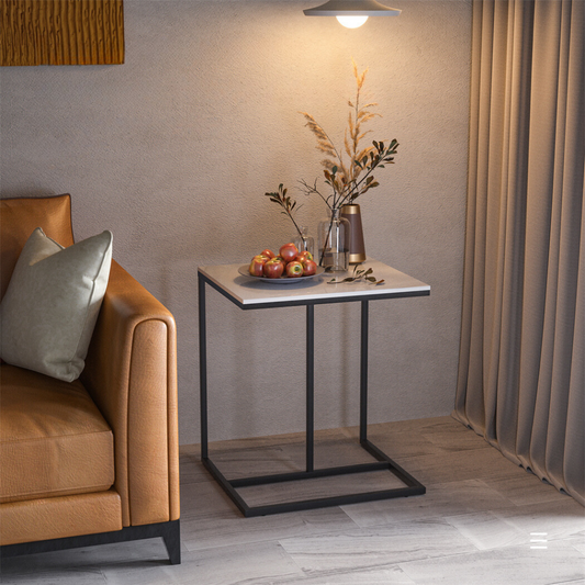 Marble C-Shaped Sofa Side Table - The Grand Bazaar of Australia