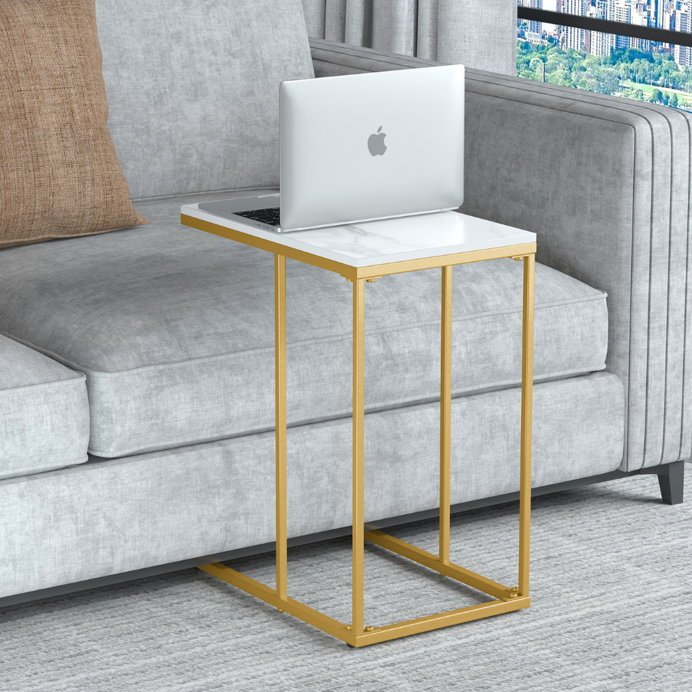 Marble C-Shaped Sofa Side Table - The Grand Bazaar of Australia