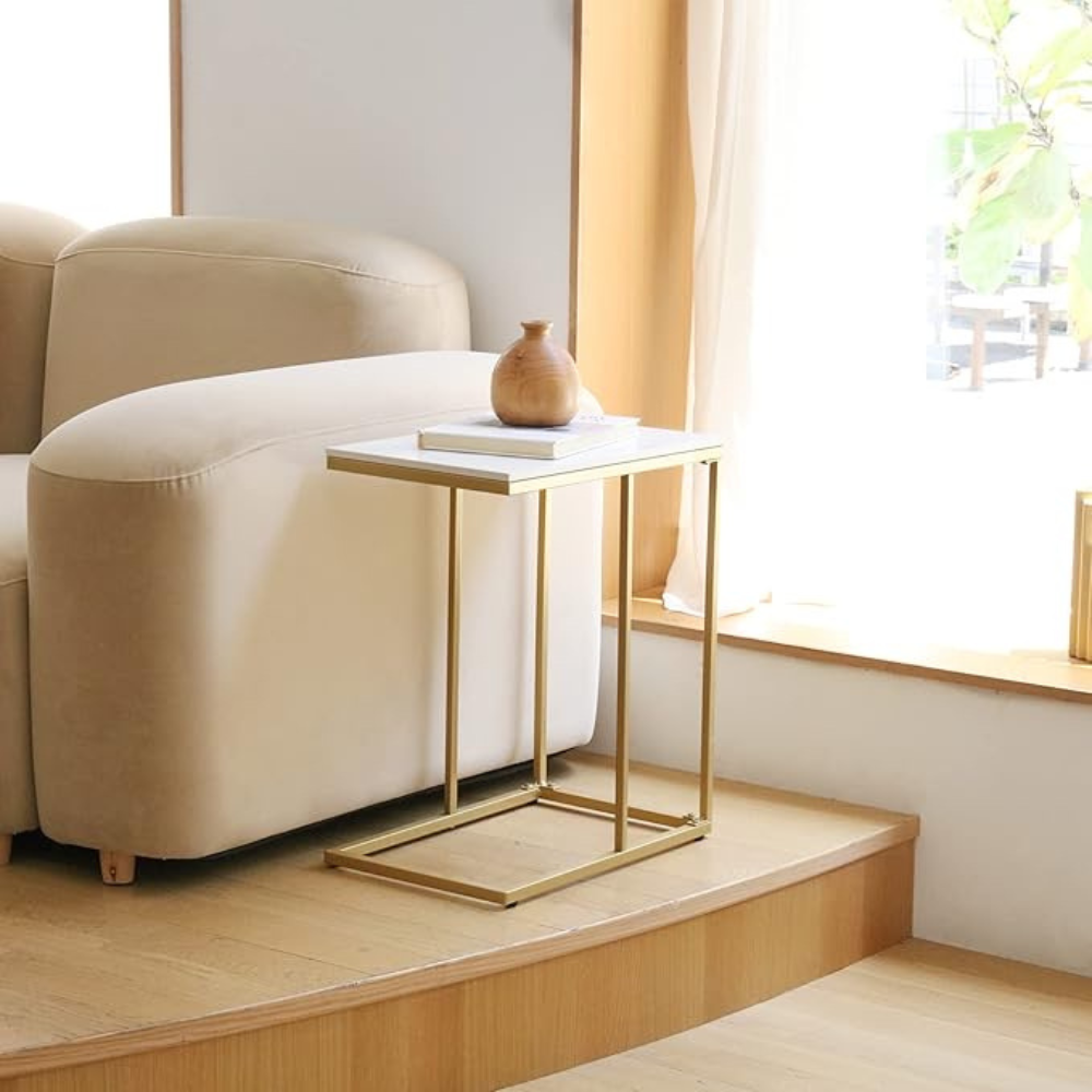 Marble C-Shaped Sofa Side Table - The Grand Bazaar of Australia