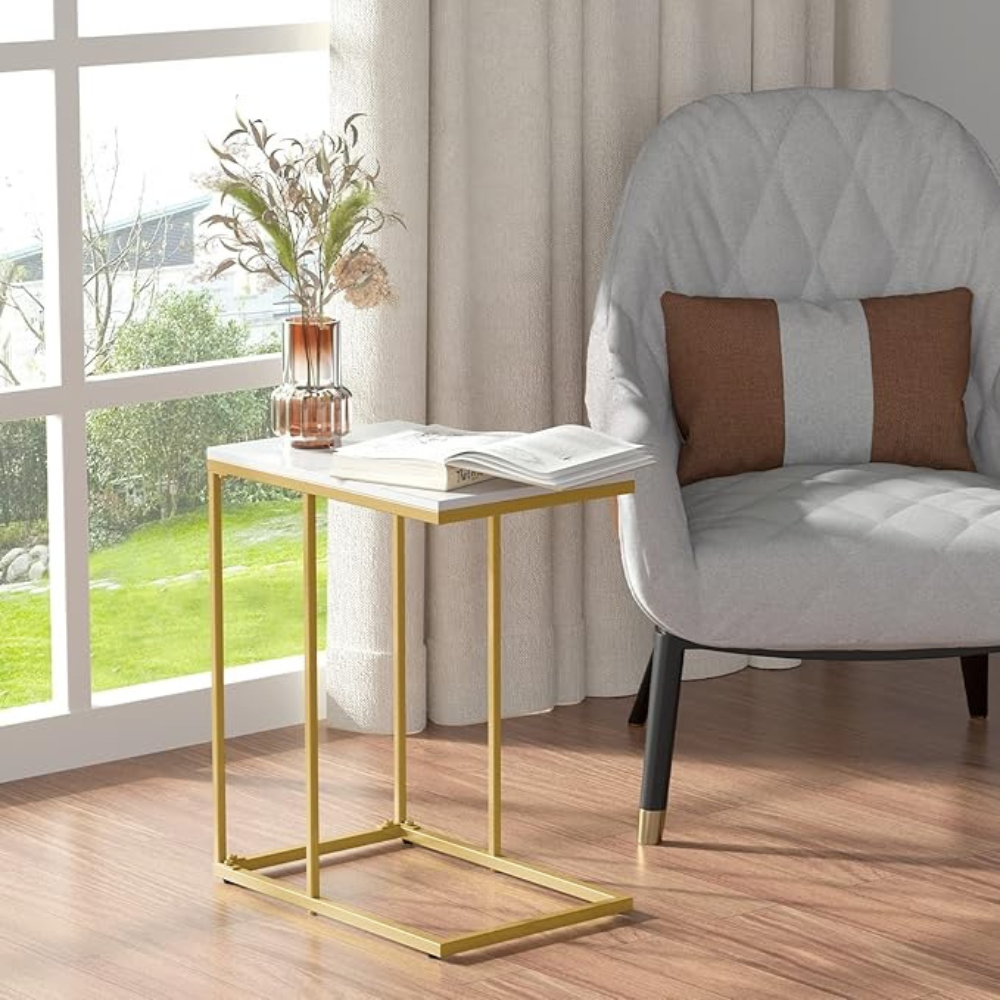 Marble C-Shaped Sofa Side Table - The Grand Bazaar of Australia