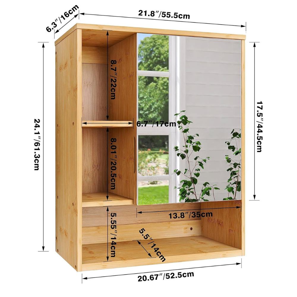 Wall Mounted Bathroom Medicine Cabinet with Storage - The Grand Bazaar of Australia