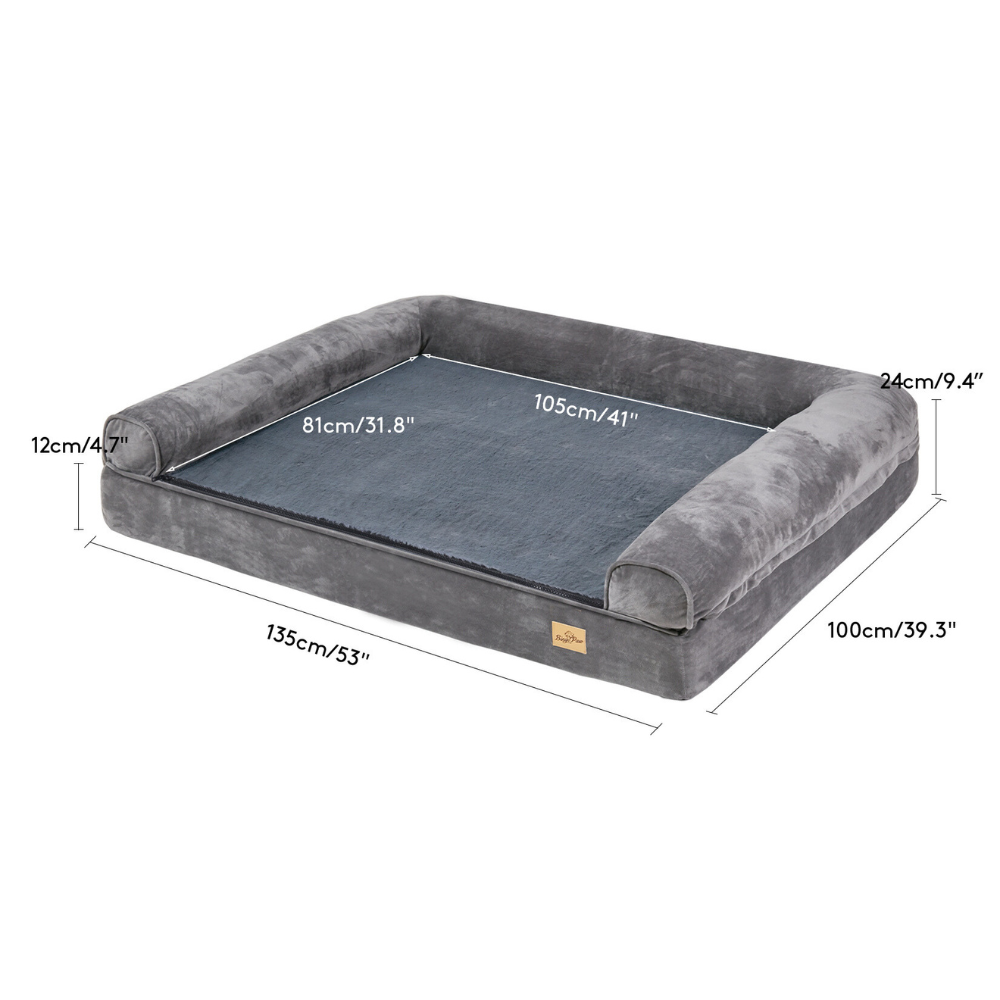 Cozy Extra Large Dog Bed with Waterproof Cover and Bolster - The Grand Bazaar of Australia