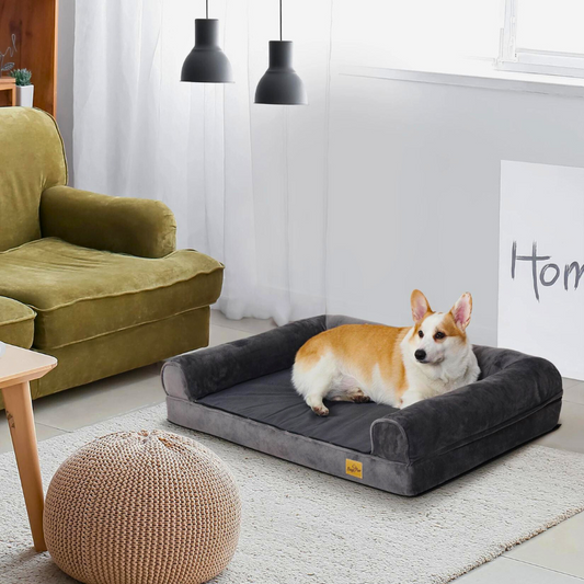 Cozy Extra Large Dog Bed with Waterproof Cover and Bolster - The Grand Bazaar of Australia