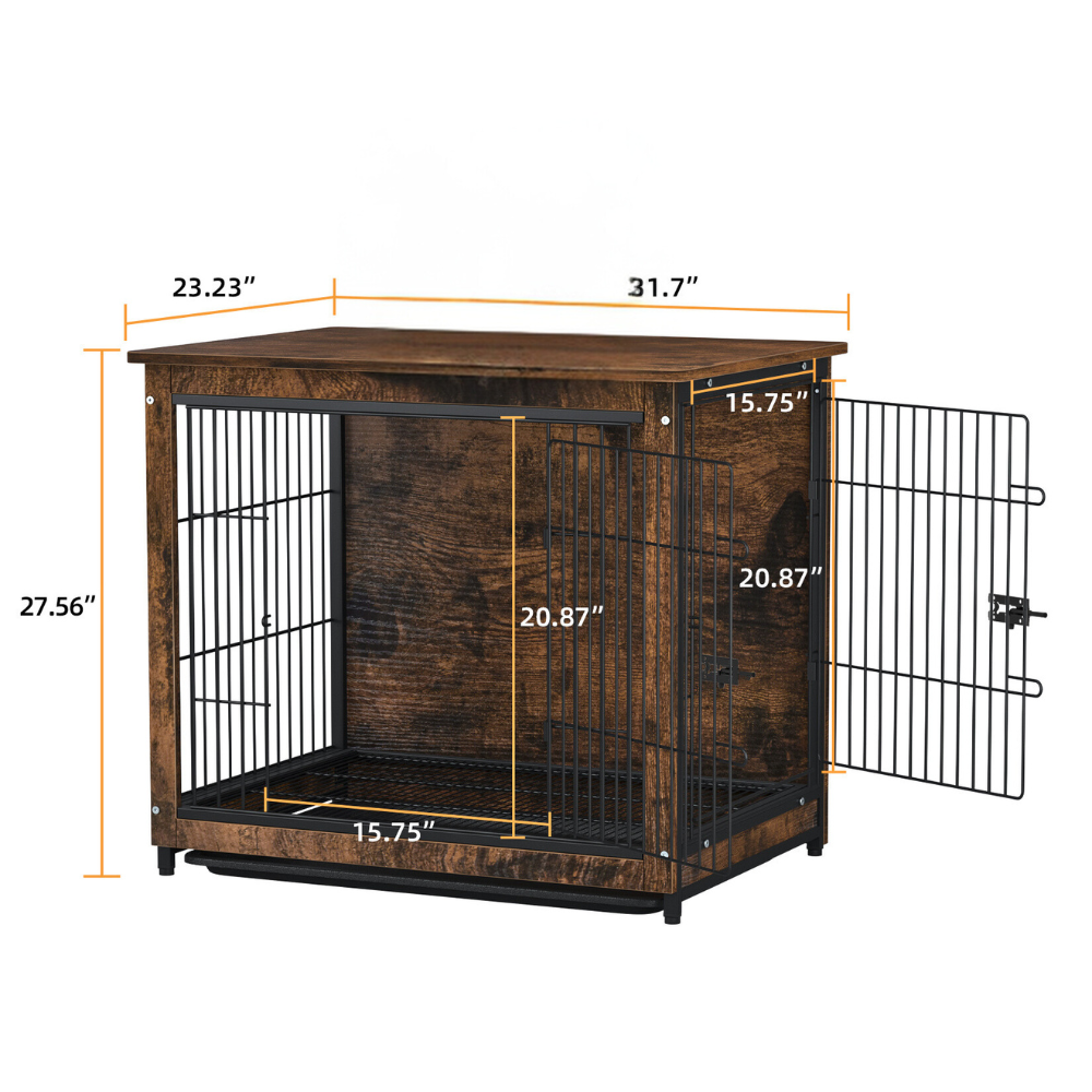 Wooden Pet Kennel Crate with Tabletop – Spacious Indoor Furniture for Medium to Large Dogs - The Grand Bazaar of Australia