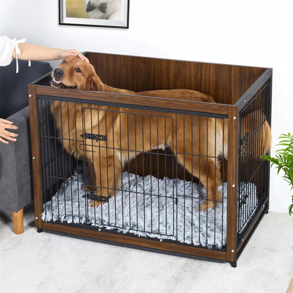 Wooden Pet Kennel Crate with Tabletop – Spacious Indoor Furniture for Medium to Large Dogs - The Grand Bazaar of Australia