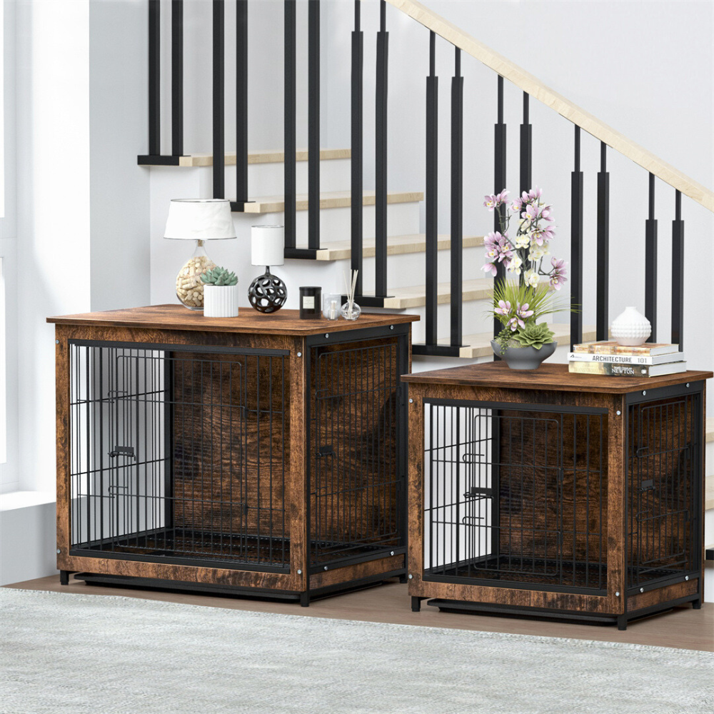 Wooden Pet Kennel Crate with Tabletop – Spacious Indoor Furniture for Medium to Large Dogs - The Grand Bazaar of Australia