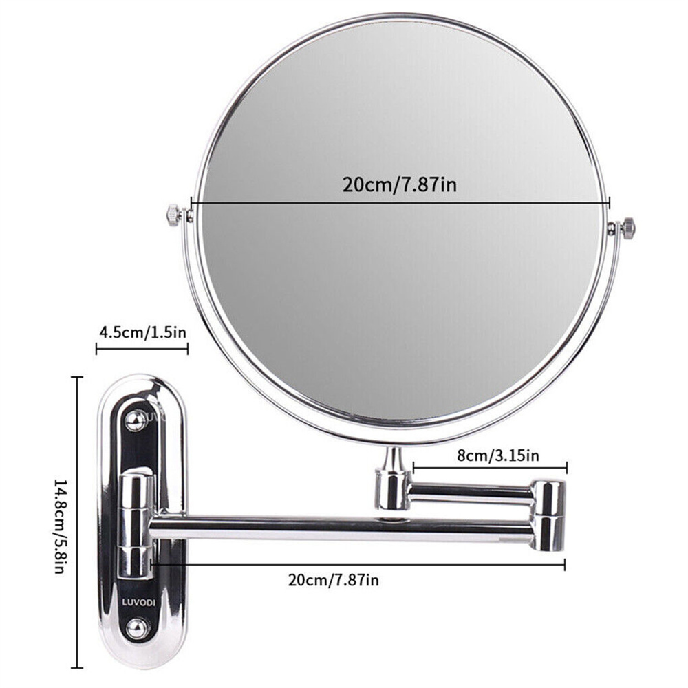 Double-Sided 5X/10X Magnifying Makeup Mirror with Swivel Arm for Optimal Viewing Angle - The Grand Bazaar of Australia