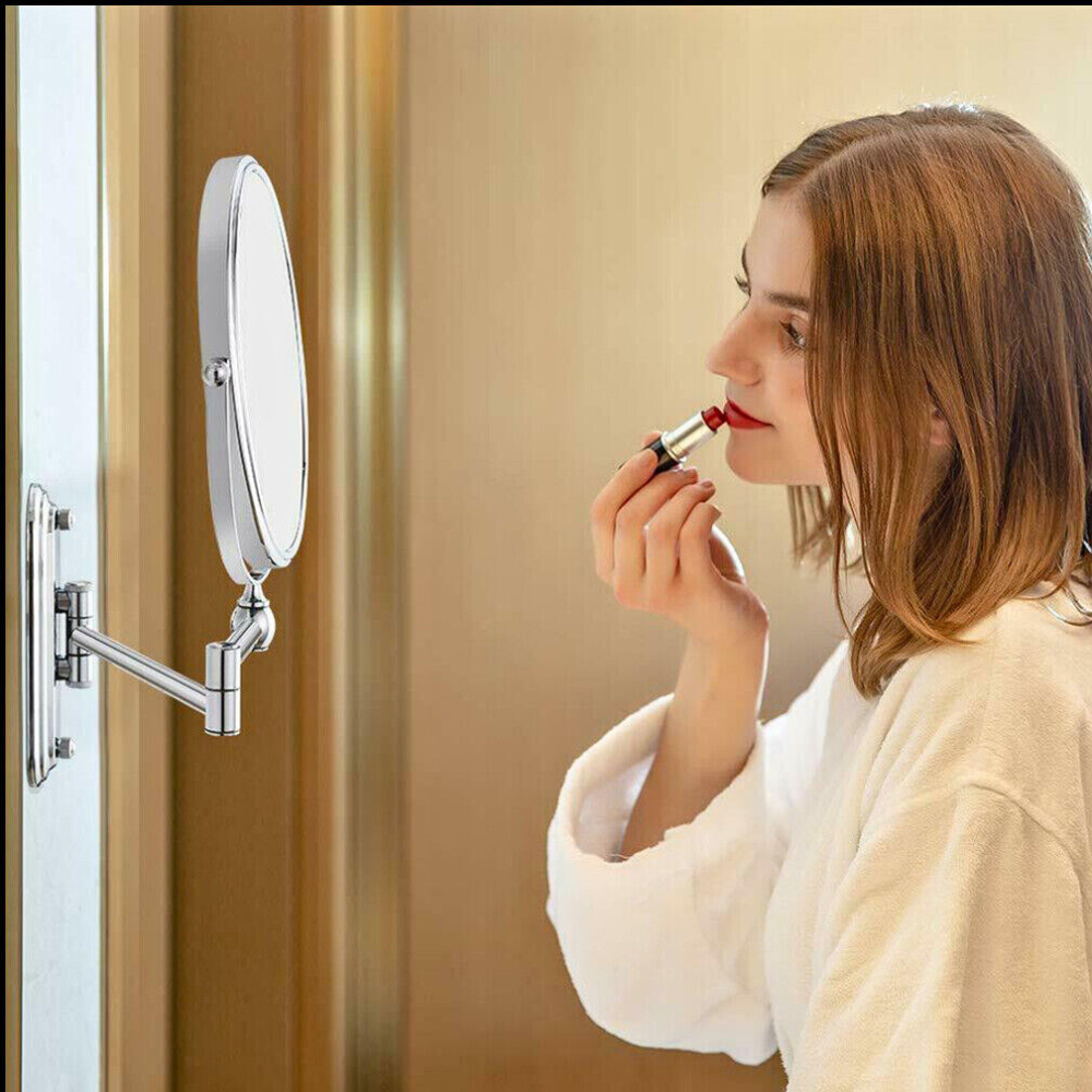 Double-Sided 5X/10X Magnifying Makeup Mirror with Swivel Arm for Optimal Viewing Angle - The Grand Bazaar of Australia