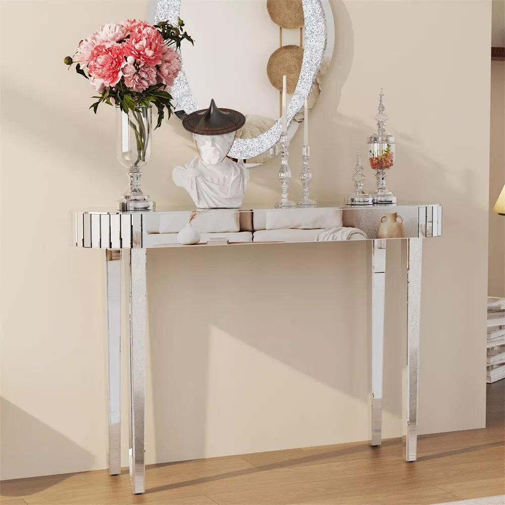 High-end Console Table Mirrored Vanity Makeup Desk Entryway Table - The Grand Bazaar of Australia