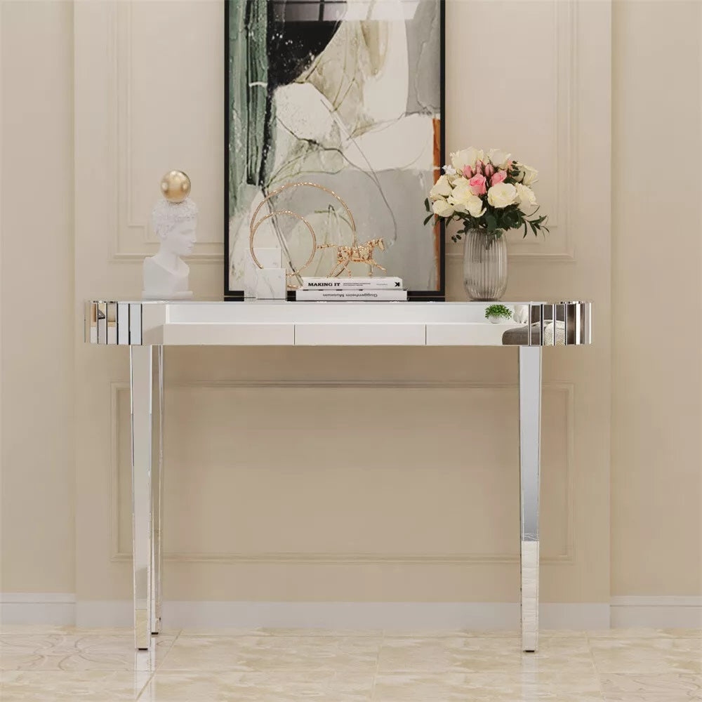 High-end Console Table Mirrored Vanity Makeup Desk Entryway Table - The Grand Bazaar of Australia