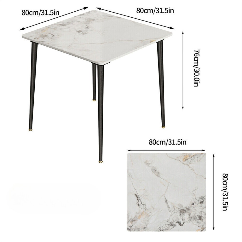 Square Marble Dining Table- Perfect for Restaurants, Kitchens, Cafes and Shops - The Grand Bazaar of Australia