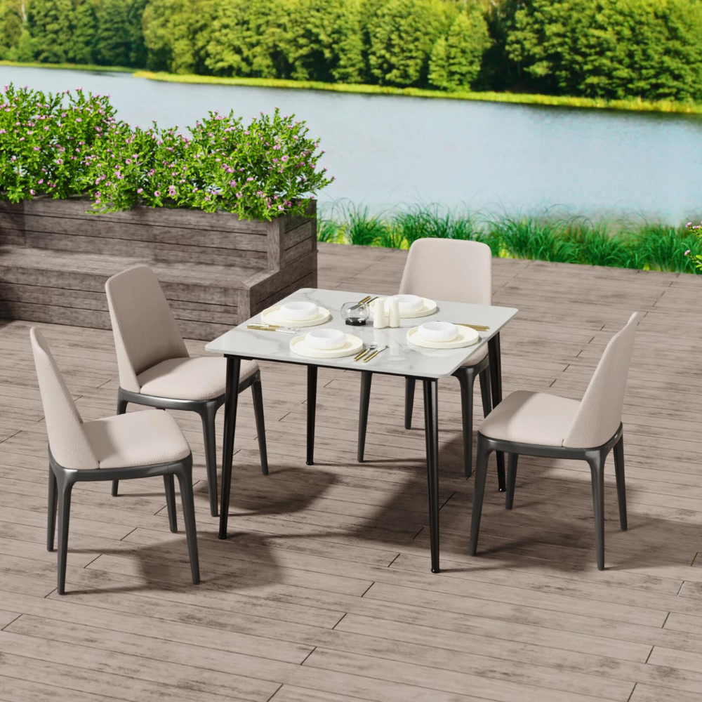 Square Marble Dining Table- Perfect for Restaurants, Kitchens, Cafes and Shops - The Grand Bazaar of Australia