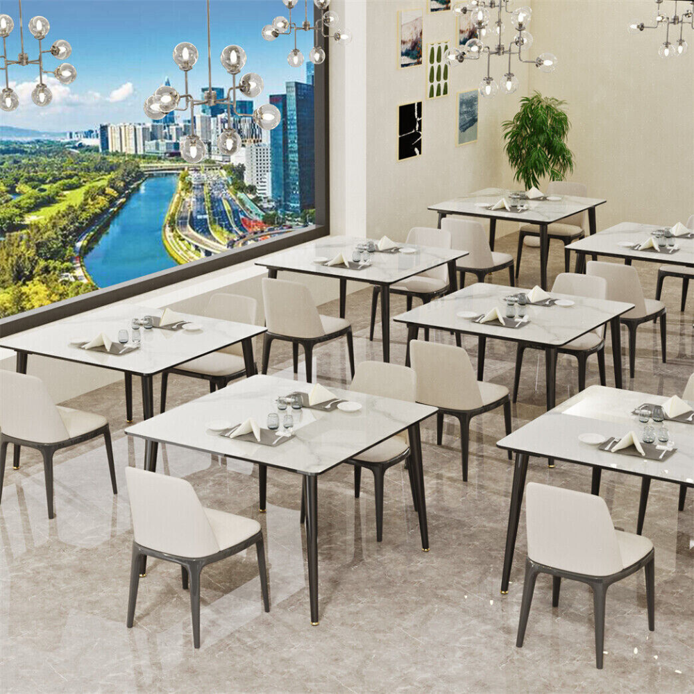Square Marble Dining Table- Perfect for Restaurants, Kitchens, Cafes and Shops - The Grand Bazaar of Australia