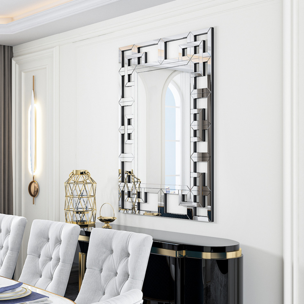 Decor Art Wall Mirror Living Room Bathroom Vanity Mirror Silver - The Grand Bazaar of Australia