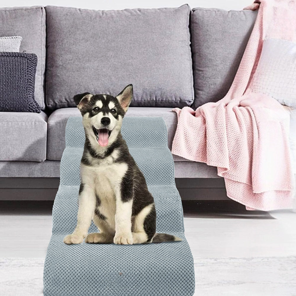 4-Tier Foam Dog Steps Pet Stairs Ramp for Beds and Couches - The Grand Bazaar of Australia