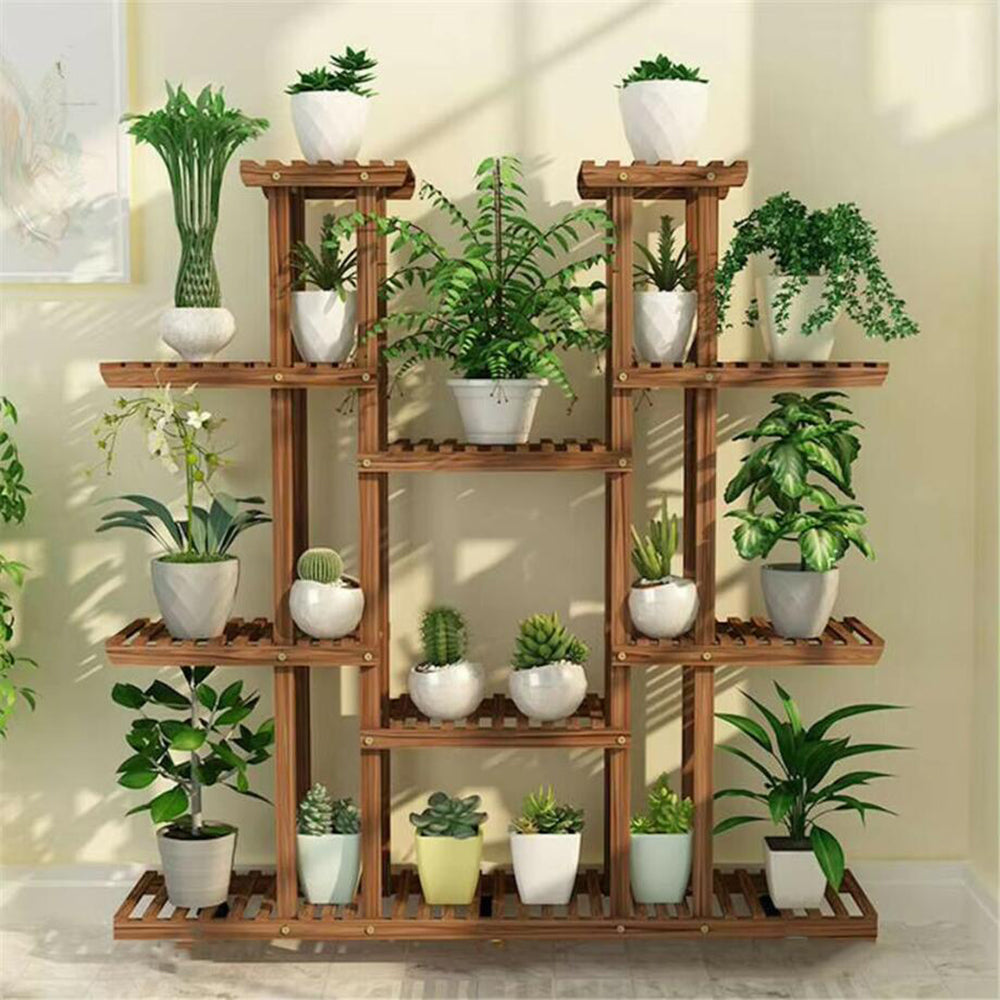16 Potted Wood Flower Rack Plant Display Storage Shelves - The Grand Bazaar of Australia