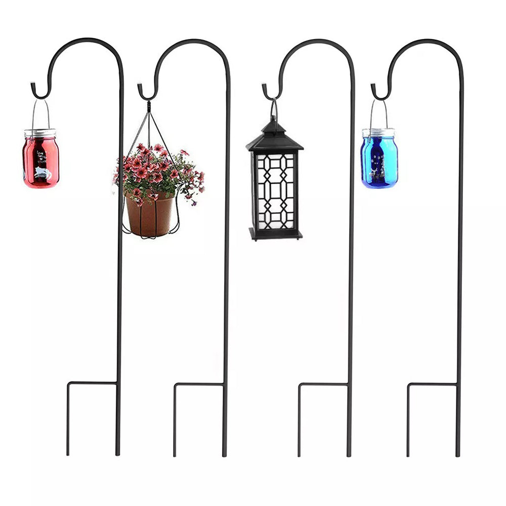 Set of 8 Metal Shepherd Crook Hook Bird Feeder Pole Plants Basket Hanger - The Grand Bazaar of Australia